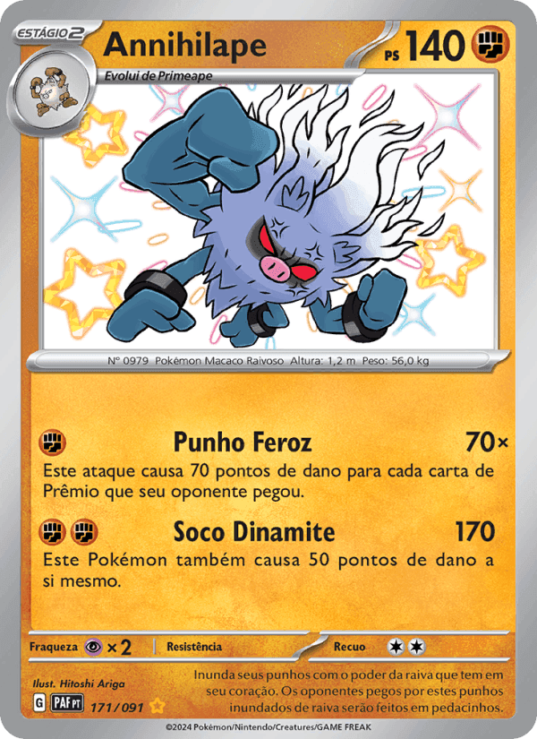 Annihilape, card 171 from Destinos de Paldea