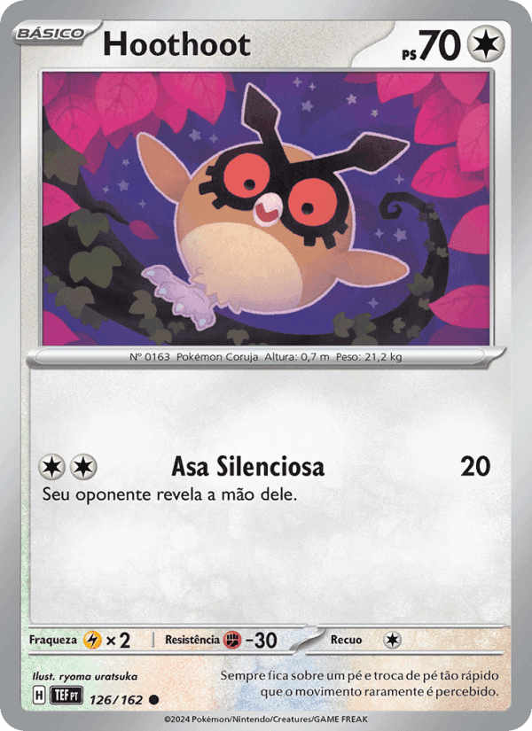 Hoothoot, card 126 from Forças Temporais