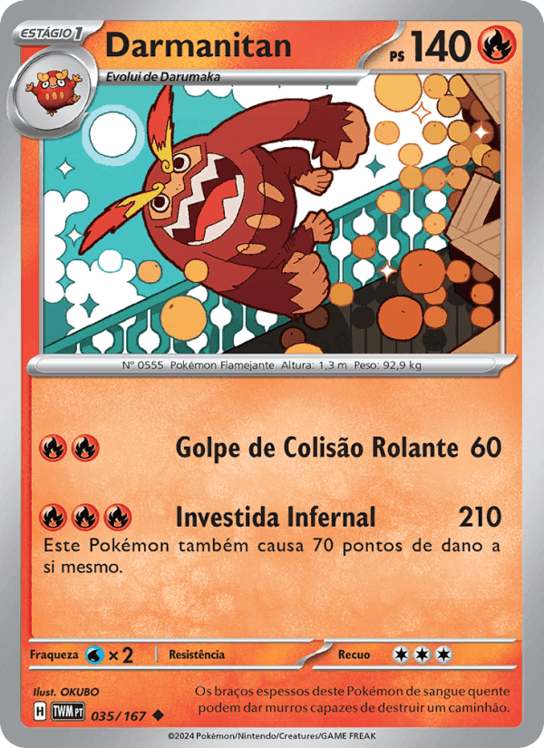 Darmanitan, carte 035 de Máscaras do Crepúsculo