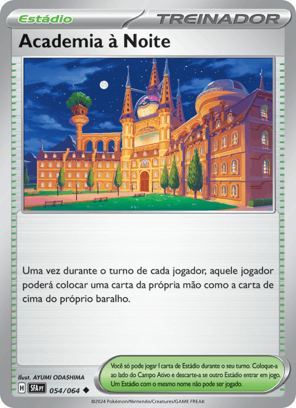 Academia à Noite, carte 054 de Fábulas Nebulosas
