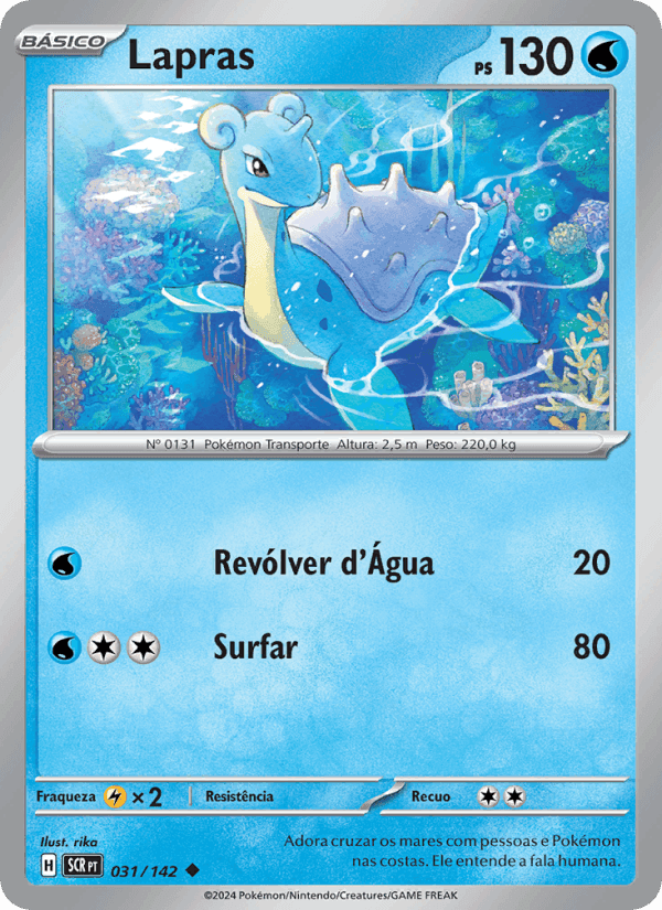 Lapras, carta 031 di Coroa Estelar