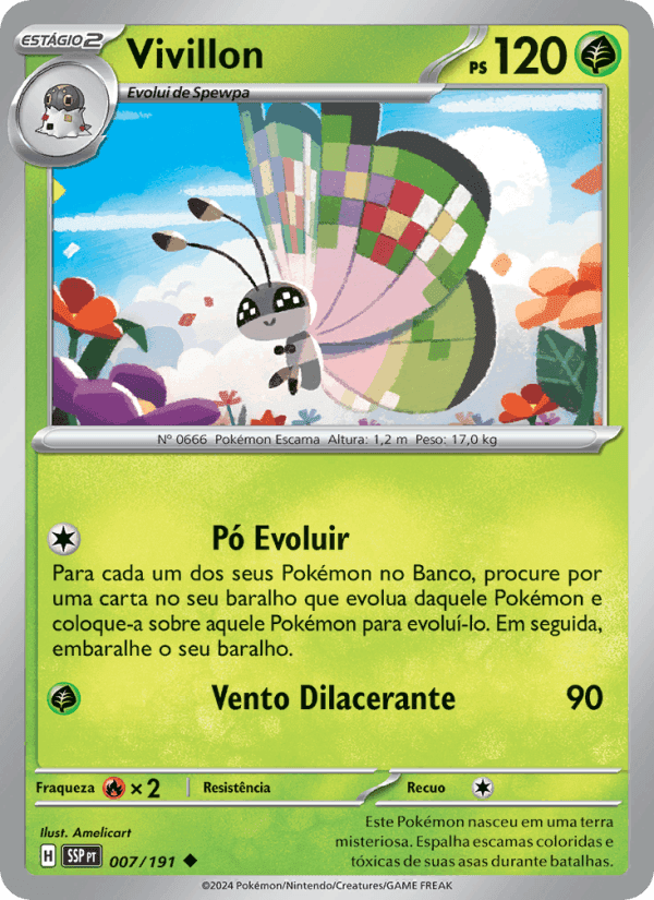 Vivillon, carte 007 de Fagulhas Impetuosas