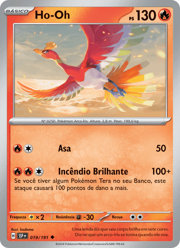 Ho-Oh, carte 019 de Fagulhas Impetuosas