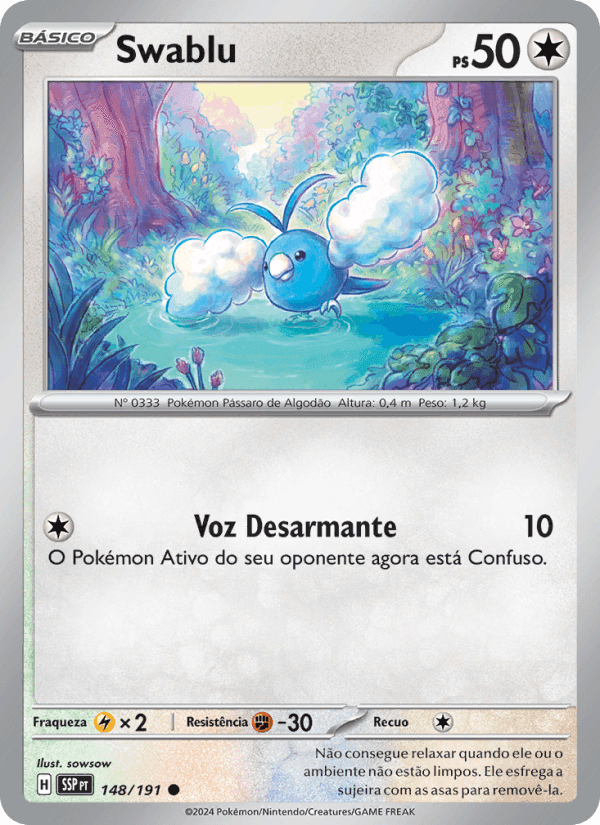 Swablu, carta 148 de Fagulhas Impetuosas