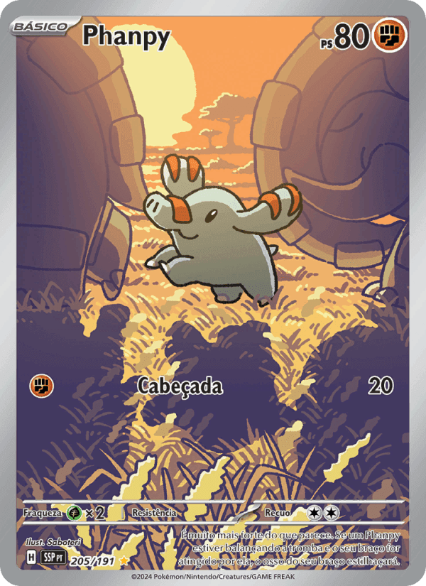 Phanpy, carte 205 de Fagulhas Impetuosas