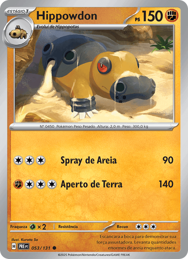 Hippowdon, carte 053 de Evoluções Prismáticas