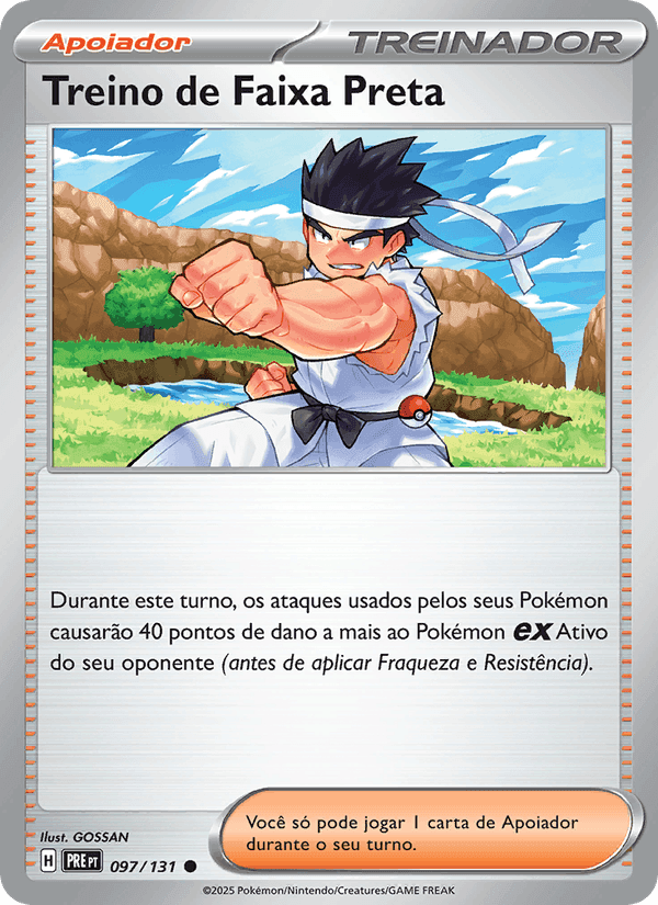 Treino de Faixa Preta, card 097 from Evoluções Prismáticas