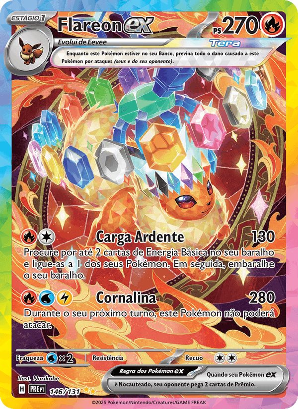 Flareon ex, carta 146 di Evoluções Prismáticas