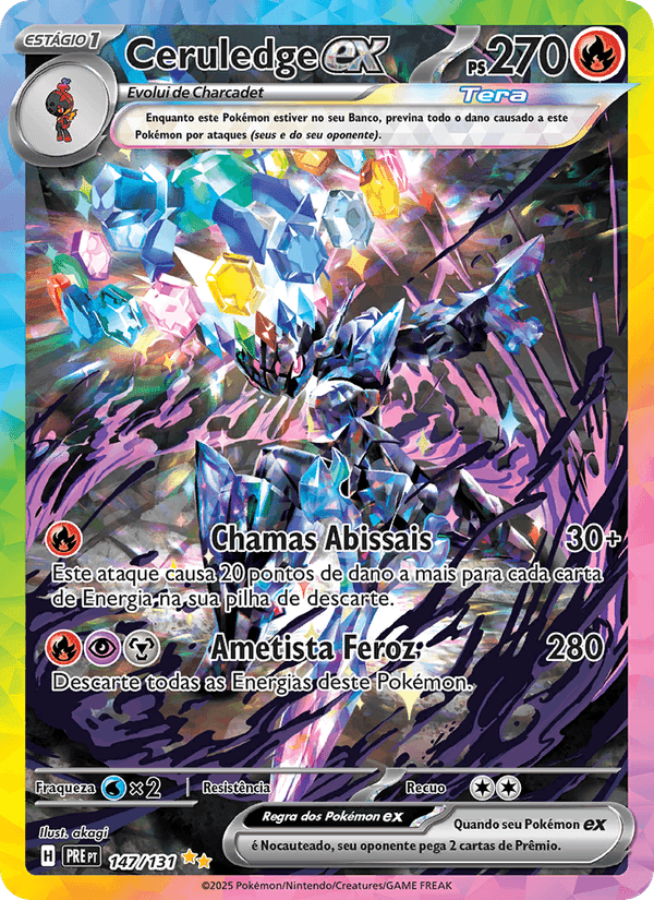 Ceruledge ex, carta 147 de Evoluções Prismáticas
