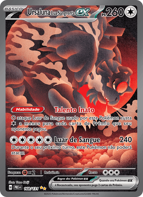 Ursaluna Lua Sangrenta ex, carta 168 de Evoluções Prismáticas