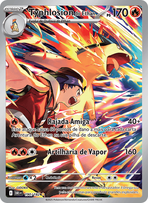 Typhlosion do Ethan, carta 190 de Rivais Predestinados