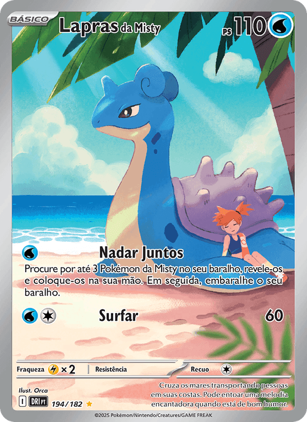 Lapras da Misty, carta 194 di Rivais Predestinados