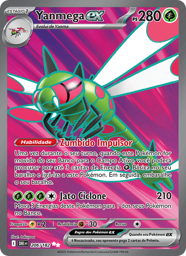 Yanmega ex, carta 206 de Rivais Predestinados