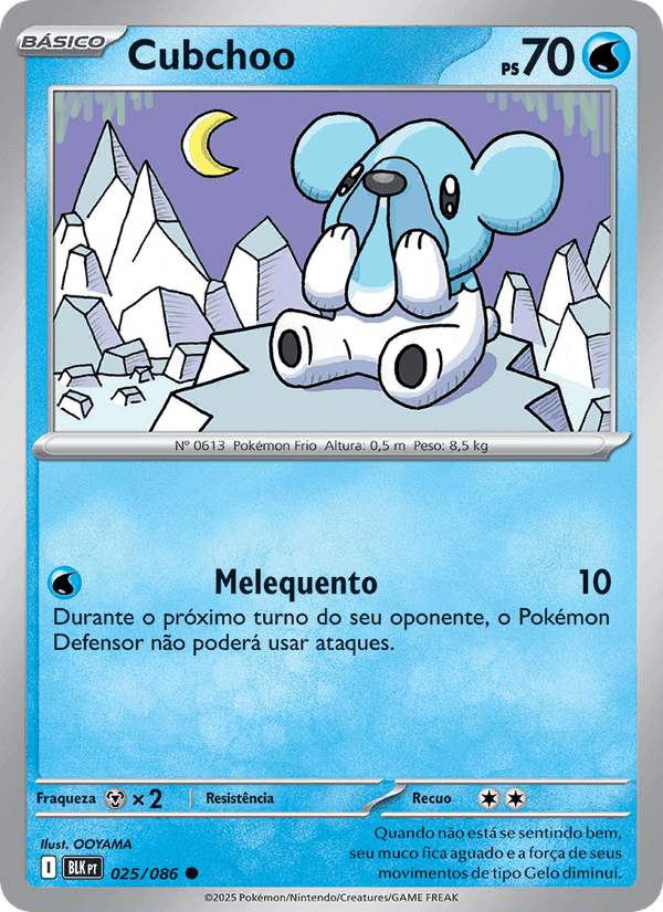 Cubchoo, carte 025 de Raio Preto