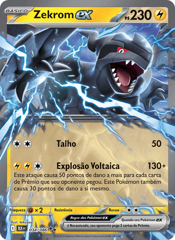Zekrom ex, carta 034 di Raio Preto