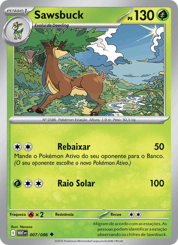Sawsbuck, carta 007 de Fogo Branco