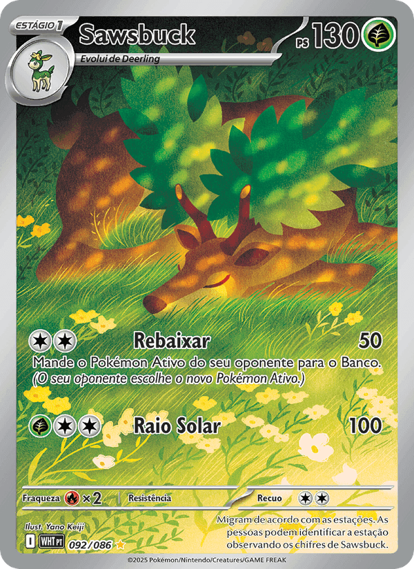 Sawsbuck, carta 092 de Fogo Branco