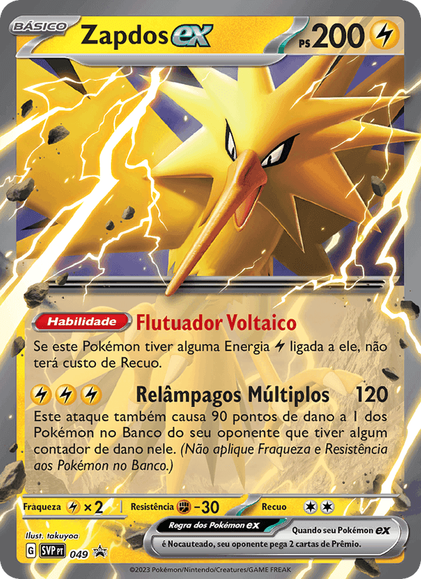 Zapdos ex, carta 049 de SVP Black Star Promos