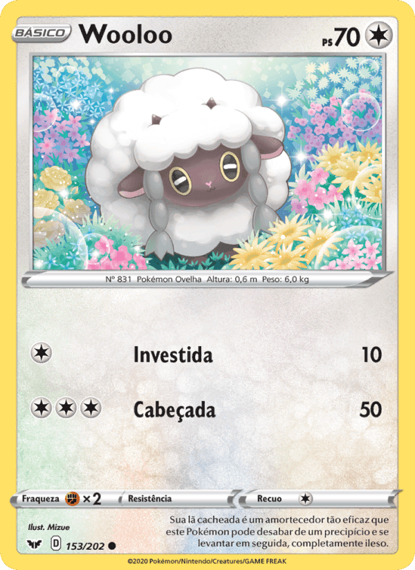 Wooloo, card 153 from Espada e Escudo