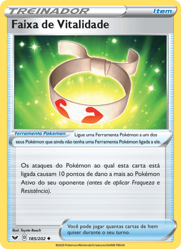 Faixa de Vitalidade, card 185 from Espada e Escudo
