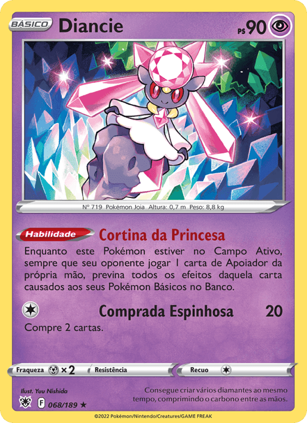 Diancie, card 068 from Estrelas Radiantes