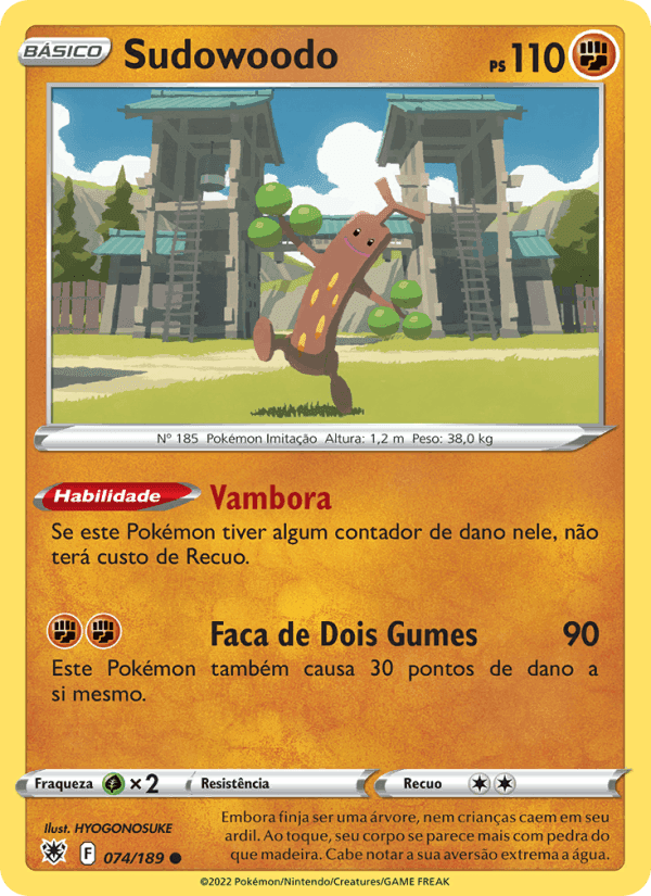 Sudowoodo, card 074 from Estrelas Radiantes