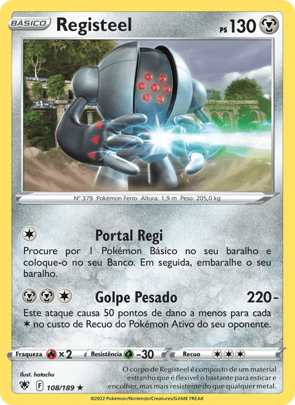 Registeel, card 108 from Estrelas Radiantes
