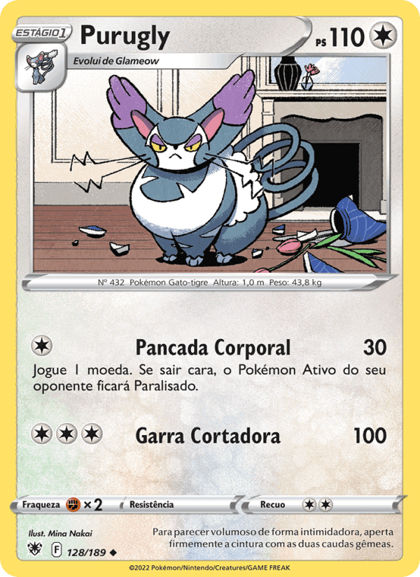 Purugly, carta 128 de Estrelas Radiantes