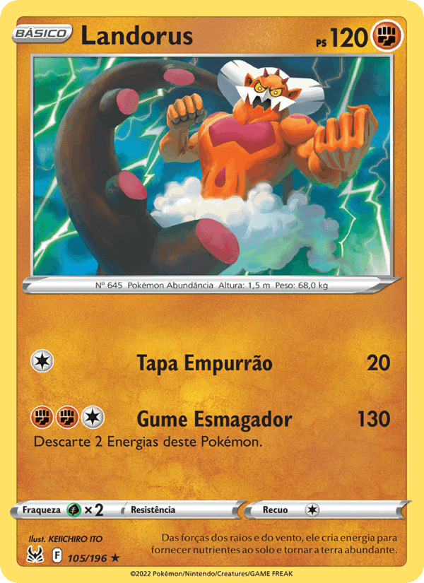Landorus, card 105 from Origem Perdida
