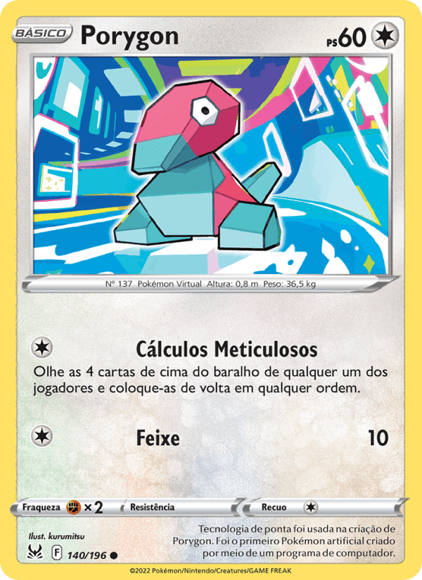 Porygon, card 140 from Origem Perdida