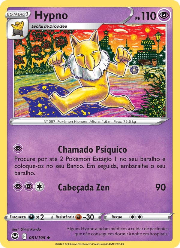 Hypno, card 061 from Tempestade Prateada