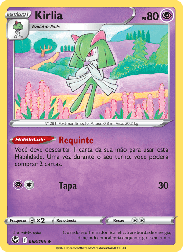 Kirlia, card 068 from Tempestade Prateada