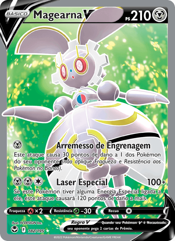 Magearna V, card 182 from Tempestade Prateada