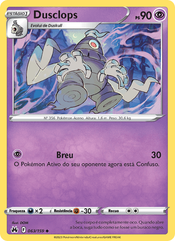 Dusclops, card 063 from Realeza Absoluta