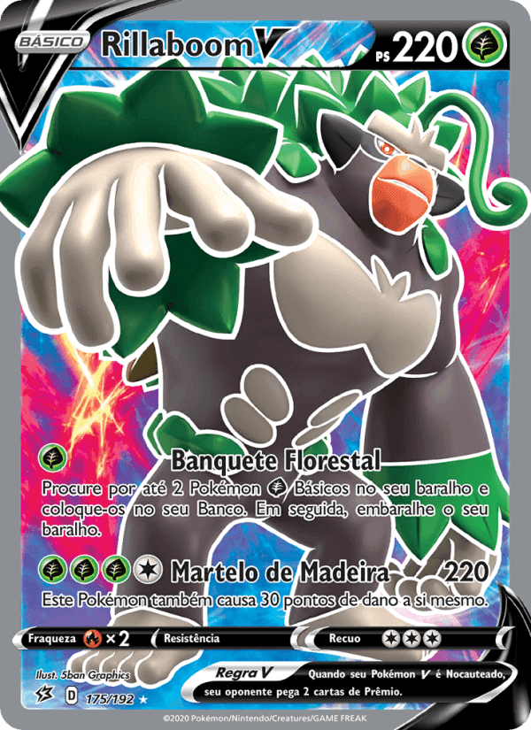 Rillaboom V, card 175 from Rixa Rebelde