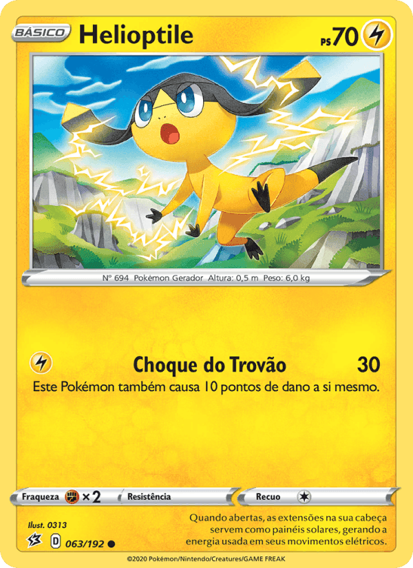 Helioptile, card 63 from Rixa Rebelde