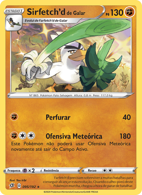 Sirfetch'd de Galar, carta 95 de Rixa Rebelde