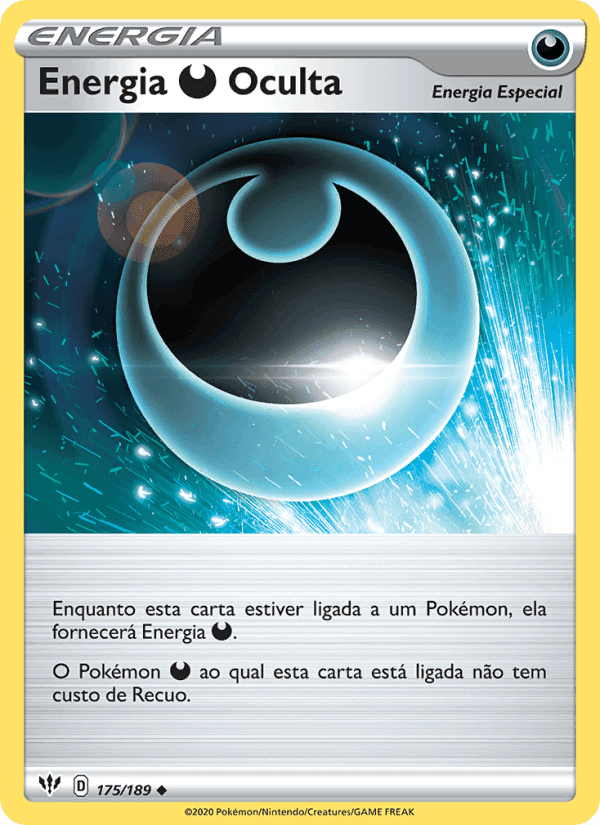 Energia Darkness Oculta, card 175 from Escuridão Incandescente