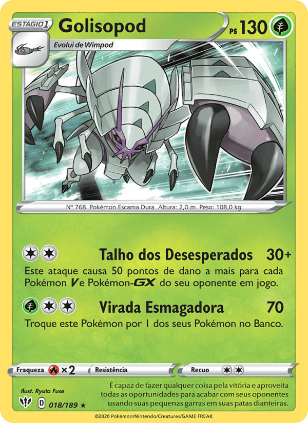 Golisopod, carta 18 de Escuridão Incandescente