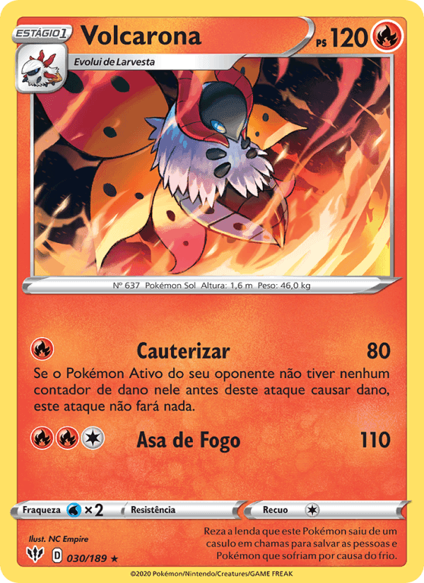 Volcarona, carta 30 de Escuridão Incandescente