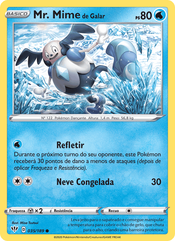 Mr. Mime de Galar, carta 35 de Escuridão Incandescente