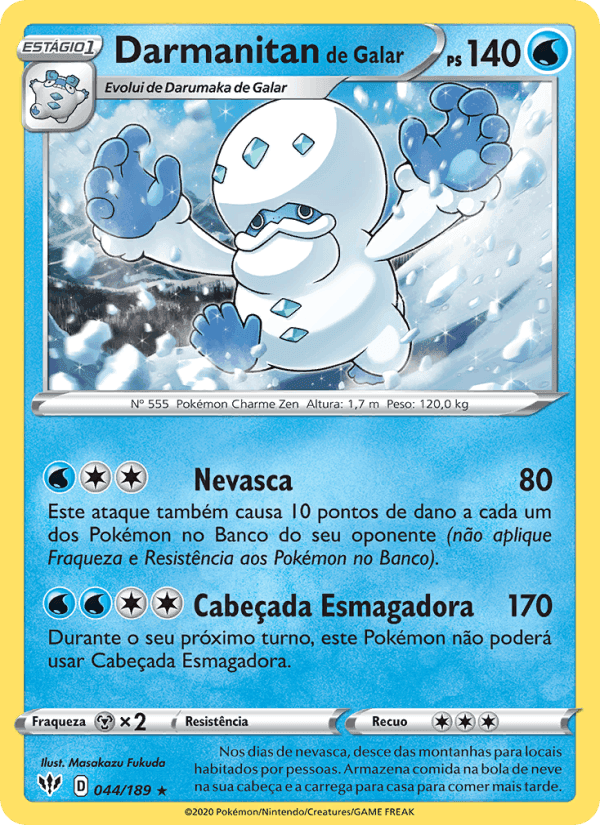 Darmanitan de Galar, carta 44 de Escuridão Incandescente
