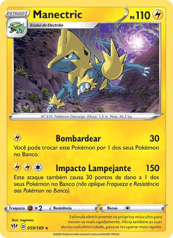 Manectric, carta 59 de Escuridão Incandescente