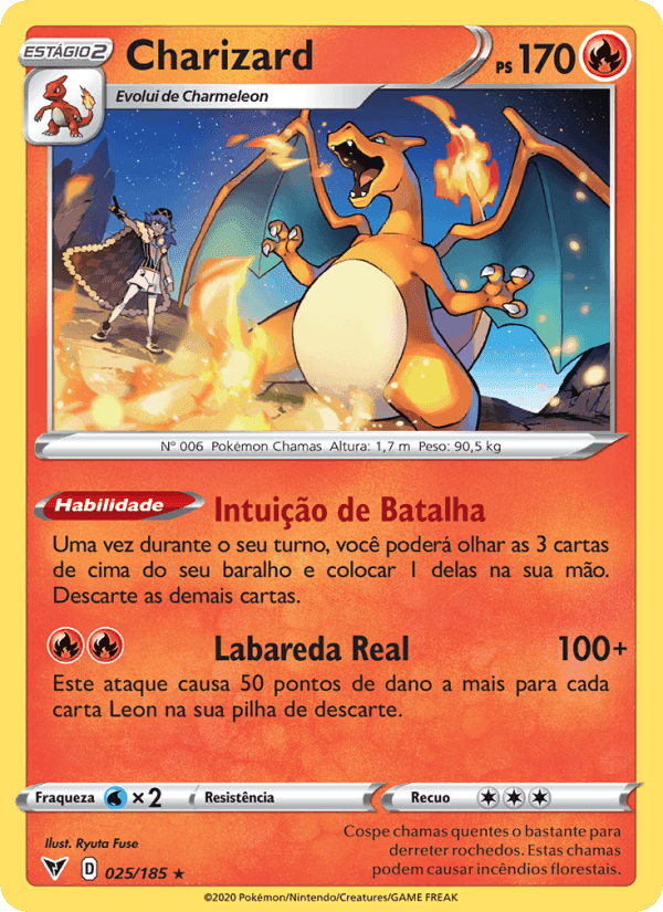 Charizard, carta 25 de Voltagem Vívida