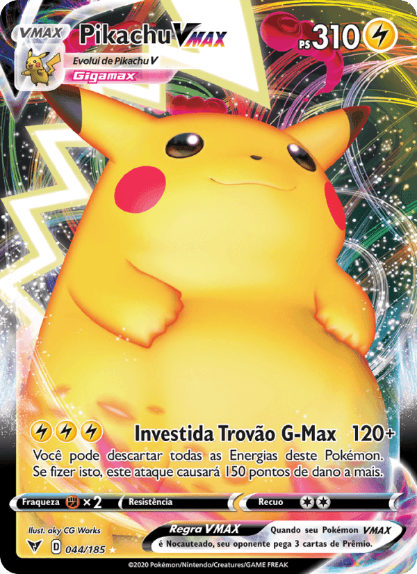 Pikachu VMAX, carta 44 de Voltagem Vívida