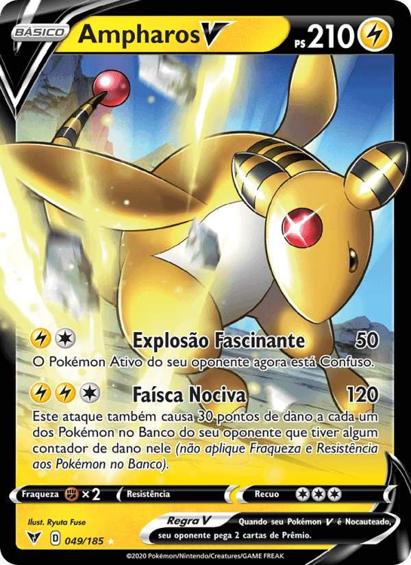 Ampharos V, carta 49 de Voltagem Vívida