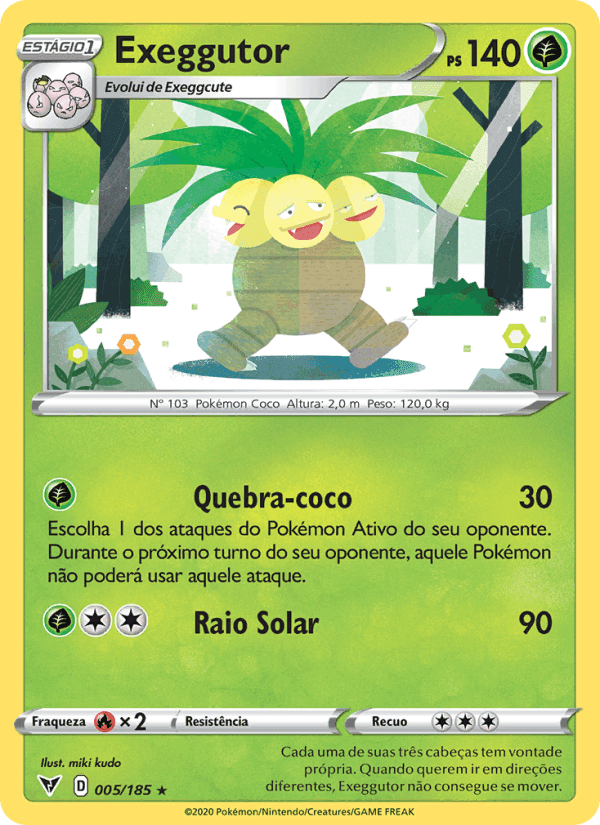 Exeggutor, carte 5 de Voltagem Vívida