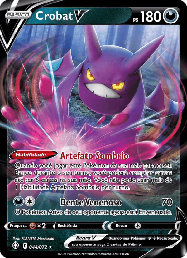 Crobat V, card 44 from Destinos Brilhantes