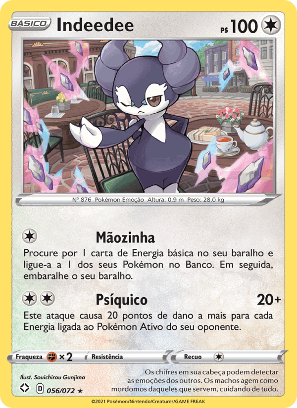 Indeedee, card 56 from Destinos Brilhantes