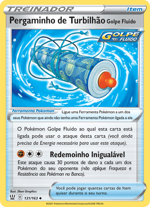 Pergaminho de Turbilhão Golpe Fluido, card 131 from Estilos de Batalha